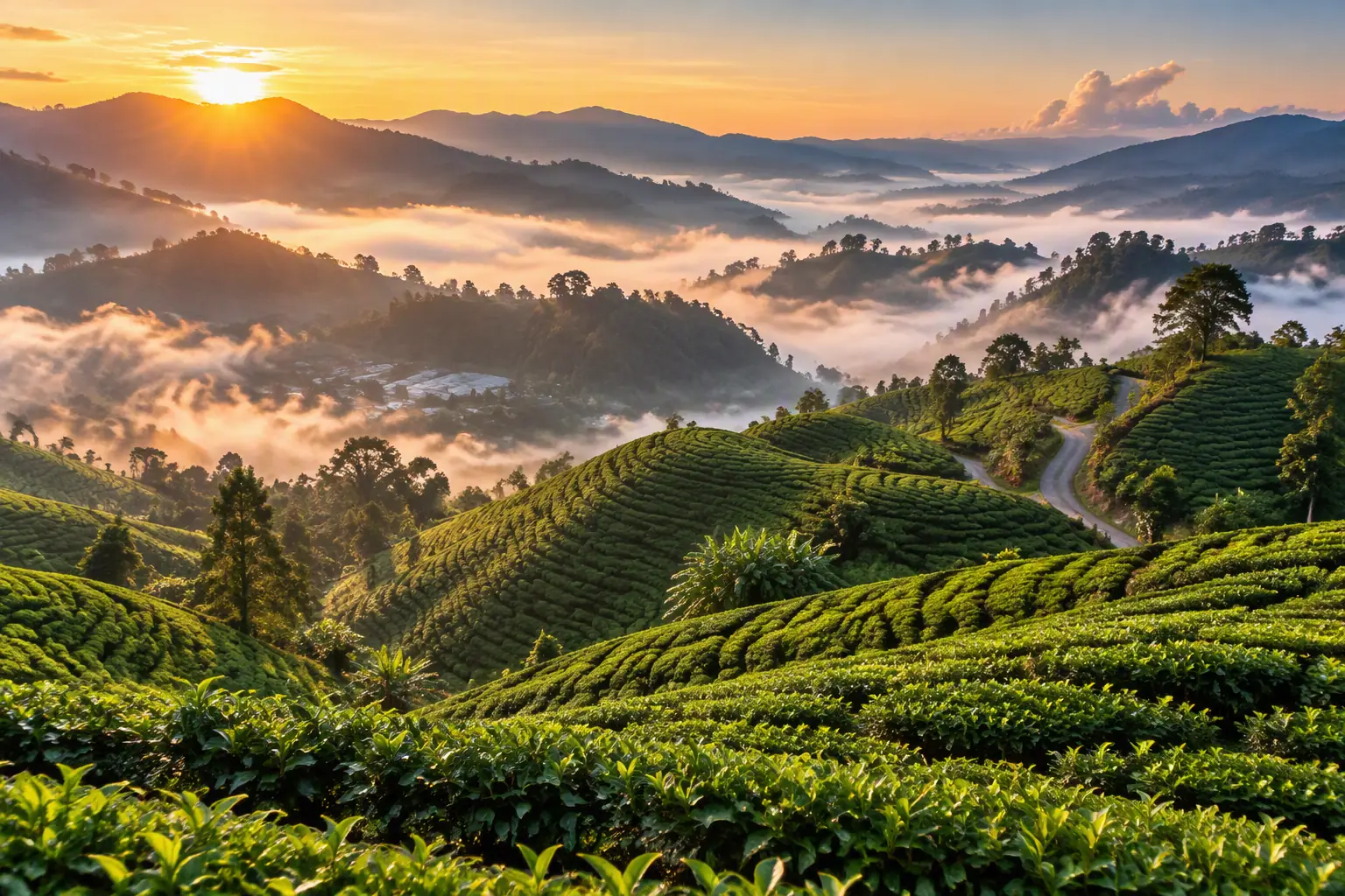 Tea fields near Tanah Rata